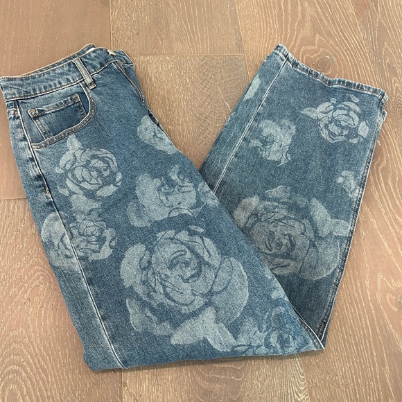 Noli Denim - Noli Blue Floral Women's Flare Jeans